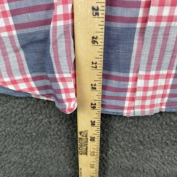 J. Crew Mens Medium Baird McNutt Irish Linen Cotton Plaid Button Down Shirt‎ - Picture 6 of 9